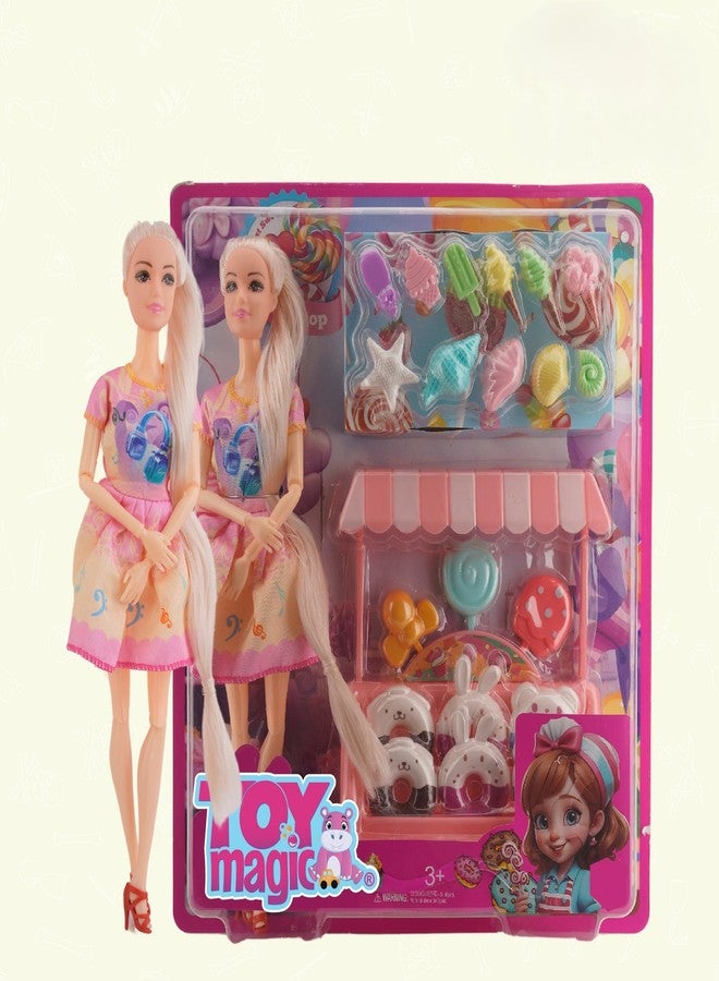 ToyMagic Candy World Playset with Doll | Fun Pretend Candy Shop & Colorful Candies | Interactive Role-Play Toy for Imaginative Play | Birthday Gift for Kids Age 3+ | Sweet Adventures Await! - Image 1